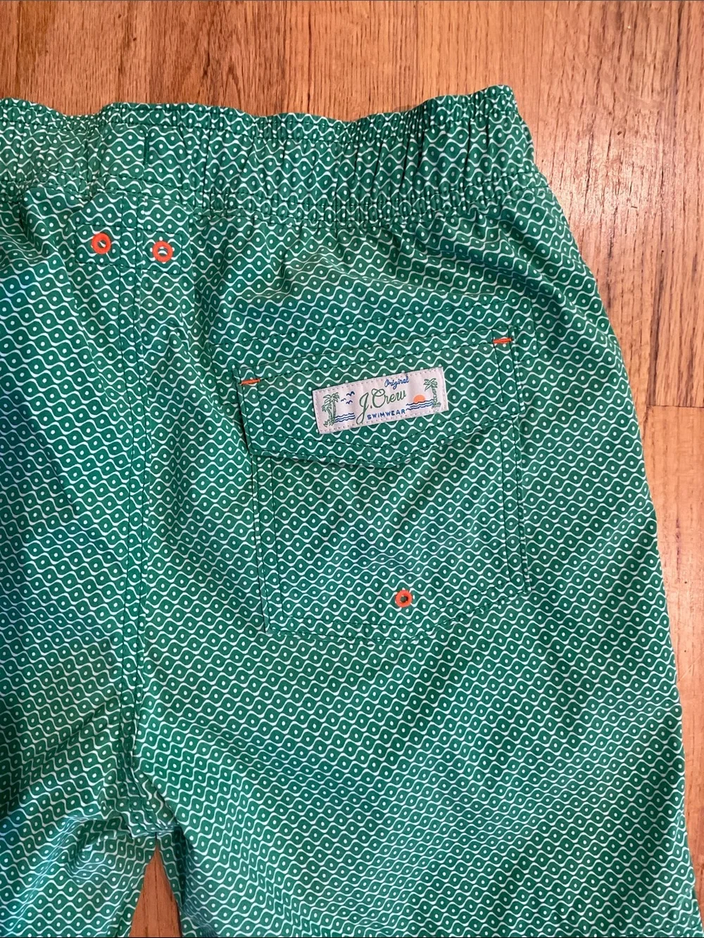 J.Crew Crewcuts - Swim Trunks - Boys’ - Green/White - Size 12 - Swimwear